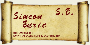 Simeon Burić vizit kartica